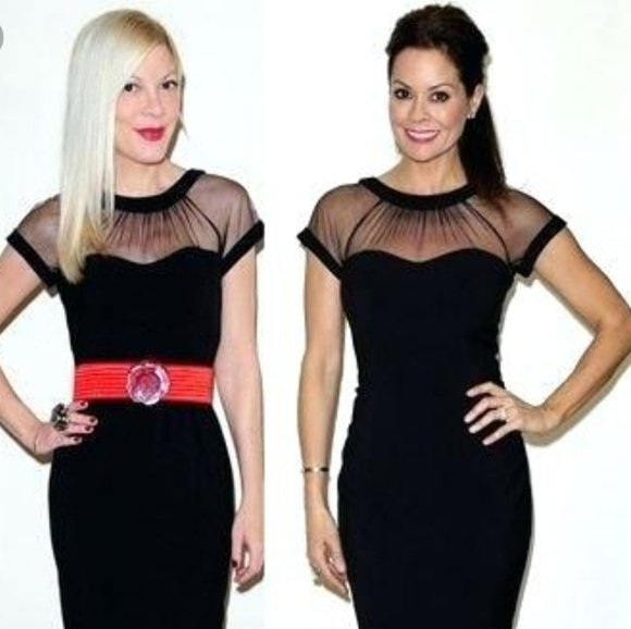 Maggy London Illusion Yoke Crepe Sheath 
